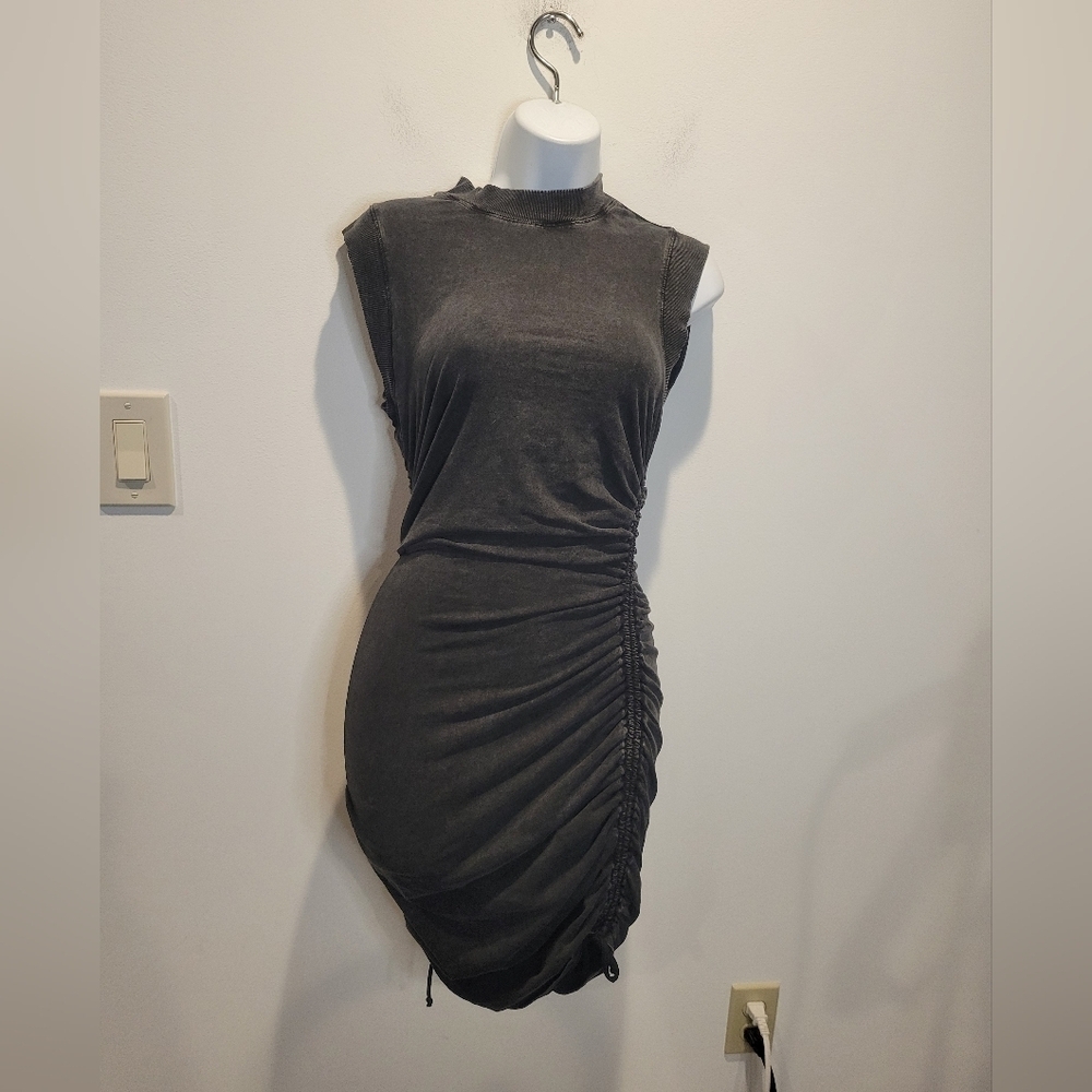Anthro Daily Pratice Size Xs Sleeveless Ruched Mini Dress